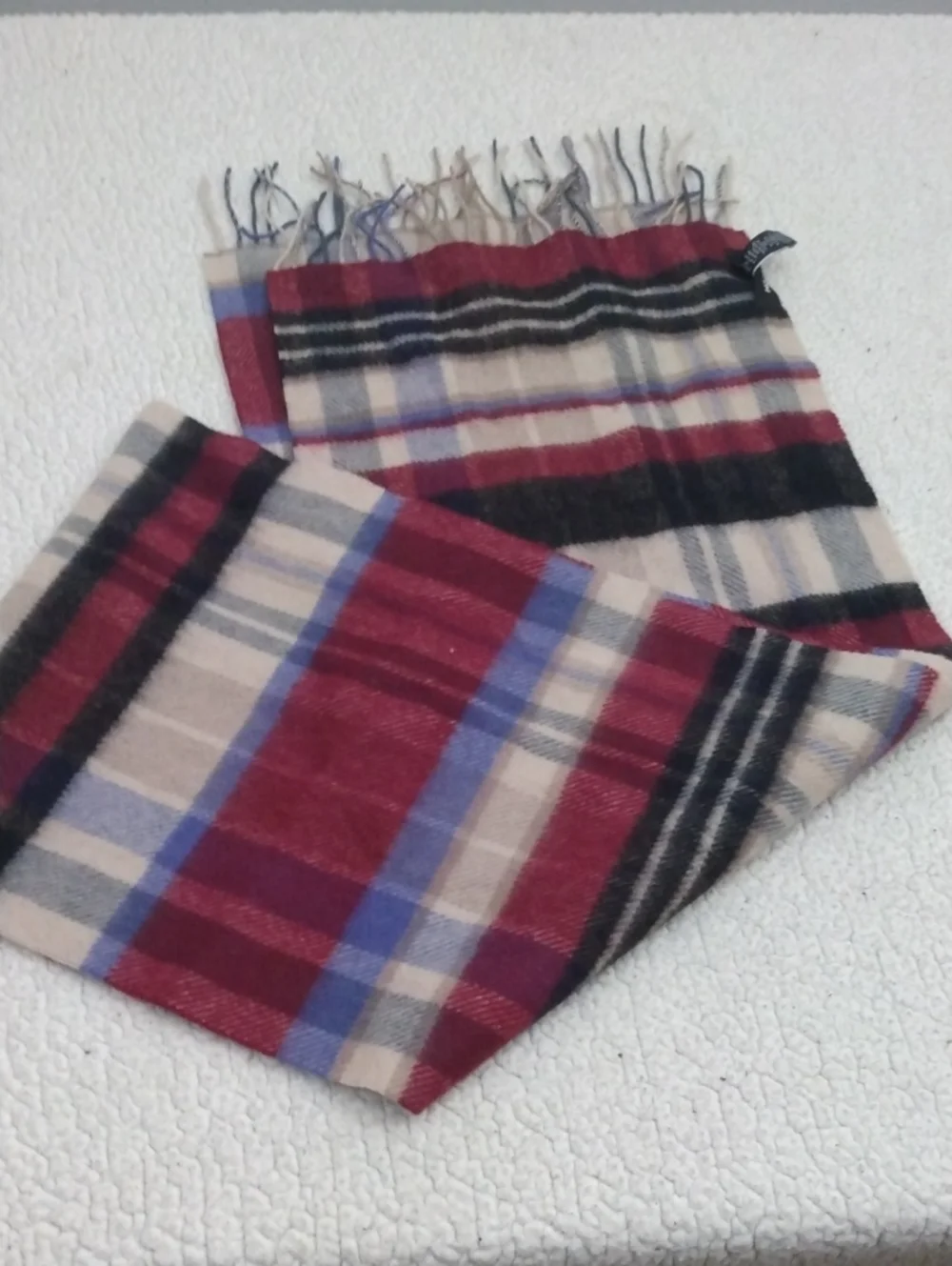 NWOT Nordstrom Classic Plaid Cashmere/Wool Men's Scarf